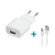 forever tc 01 usb wall charger 2 a white micro usb cable photo