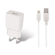 maxlife universal travel charger mxtc 01 usb 1a 8 pin cable white photo