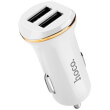 hoco car charger double usb port 21a z1 white photo