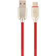 cablexpert cc usb2r amcm 1m r premium rubber type c usb charging and data cable 1m red photo