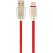 cablexpert cc usb2r amcm 2m r premium rubber type c usb charging and data cable 2m red photo
