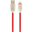 cablexpert cc usb2r amlm 2m r premium rubber 8 pin charging and data cable 2m red photo