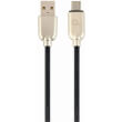 cablexpert cc usb2r ammbm 1m premium rubber micro usb charging and data cable 1m black photo