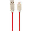 cablexpert cc usb2r ammbm 2m r premium rubber micro usb charging and data cable 2m red photo