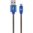 cablexpert cc usb2j ammbm 1m bl premium jeans denim micro usb cable with metal connectors 1m blue photo
