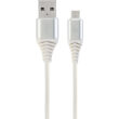 cablexpert cc usb2b ammbm 1m bw2 premium cotton braided micro usb charging cable silver white 1 m photo