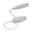 hama 187210 lightning adapter to 35 mm audio socket white photo