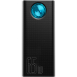 baseus ambilight digital display quick charge pd30 qc30 power bank 65w 30000mah black photo