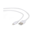 cablexpert cc usb2 amlm w 10 usb to 8 pin sync and charging cable white 10 ft photo