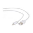 cablexpert cc usb2 amlm w 1m8 pin sync and charging cable white 1m photo
