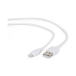 cablexpert cc usb2 amlm w 1m8 pin sync and charging cable white 1m photo