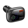 baseus t typed s 13 wireless mp3 fm transmitter car kit charger pps quick charge black photo