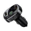 baseus transmiter fm t type s 09a bluetooth mp3 car charger black photo