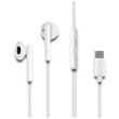 qoltec 50830 in ear headphones type c with microphone white photo