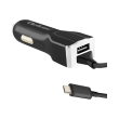 qoltec 50143 car charger 12 24v 17w 5v 34a usb micro usb cable photo