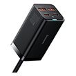 baseus gan3 pro desktop fast charger 2x usb x 2 type c 100watt black photo