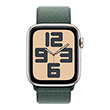 apple watch se 2024 aluminium starlight 40mm mxeh3 with lake green sport loop photo