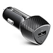 forcell carbon car charger usb qc 30 18w cc50 2a black total 18w photo
