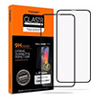 spigen tempered glass fc 2 pack black for iphone 11 pro xs x photo