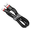 baseus cafule cable usb lightning 24a 1m red black photo