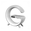 g roc led light with bluetooth speaker alarm and wireless charger nh69wh white photo