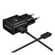 samsung wall charger ta200nbe 15w 1x usb with type c cable black bulk photo