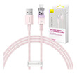 baseus fast charging cable usb a to lightning explorer series 1m 24a pink photo
