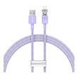 baseus fast charging cable usb a to lightning explorer series 1m 24a purple photo