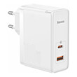 baseus wall charger gan5 pro type c usb 100w 1m cable white photo