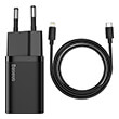 baseus super si quick charger 1c 20w cable type c to lightning iphone ipad 1m black photo