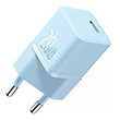 baseus mini wall charger gan5 20w blue photo