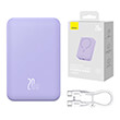 baseus wireless powerbank qi 20000mah mini magnetic magsafe 20w purple photo