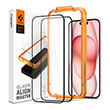spigen glass tr alignmaster 2 pack fc black for iphone 15 plus photo