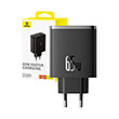 baseus wall charger os cube pro 2x type c usb 65w black photo