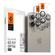 spigen glass tr ez fit optik pro 2 pack nature titanium for iphone 15 pro 15 pro max photo