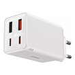 baseus gan6 pro fast charger 65w 2x usb 2x type c moon white 1m 100w cable photo