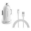 ldnio dl c17 car charger 1x usb 12w lightning cable white photo