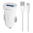 ldnio car charger dl c17 1x usb 12w micro usb cable white photo
