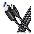 axagon bucm3 am20ab cable usb c usb a 2m usb 32 gen 1 3a alu braid black photo