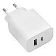 maxlife mxtc 06 pd qc charger 1x usb c 1x usb 20w white photo