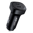 acefast car charger b2 72w 3a 2x type c black photo