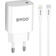 bwoo charger cda159 20w with usb c to lightning cable photo