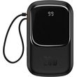 baseus powerbank qpow 20000mah 20w lightning cable type c usb ports black photo