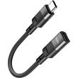 hoco u107 lightning to usb c adapter 01m black photo