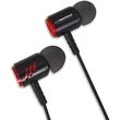 esperanza metal earphones with microphone eh207 black red photo