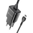 lamtech quick charger usb30 18w with type c cable 1m black lam021981 photo