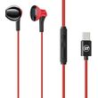 lamtech type c smartphone earphones with mic red lam021141 photo