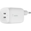 belkin wall charger 65w 2x usb c gan z pps whit photo