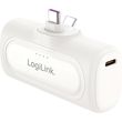 logilink mobile power bank lipo 5000mah built in usb c plug white photo