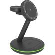 icy box 3 in 1 wireless charging stand for smartphones smartwatch earphones anthracite ib sh102 ch photo